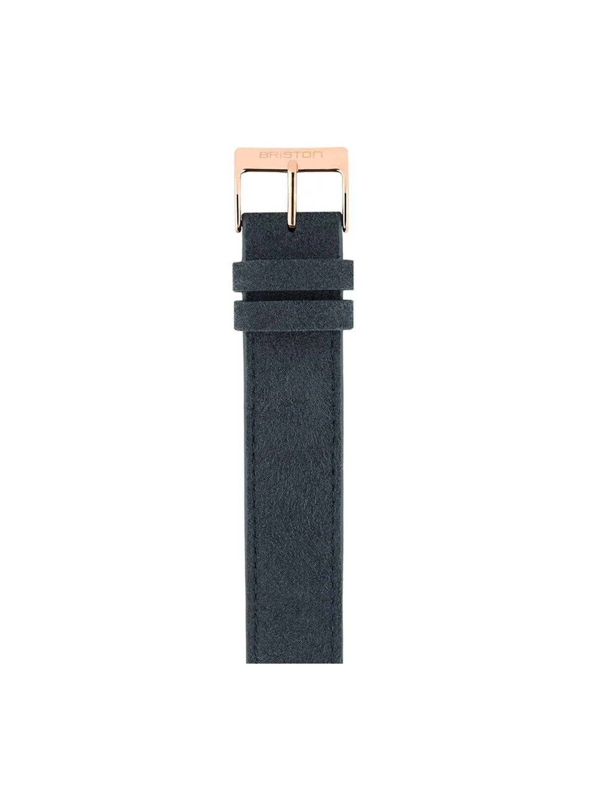 Briston Suede Strap Dark Grey Rose Gold 18mm
