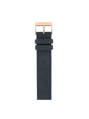Briston Suede Strap Dark Grey Rose Gold 18mm