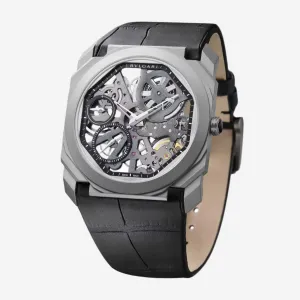 Bulgari Octo Finissimo Titanium Skeleton Manual Wind Men's Watch 102714
