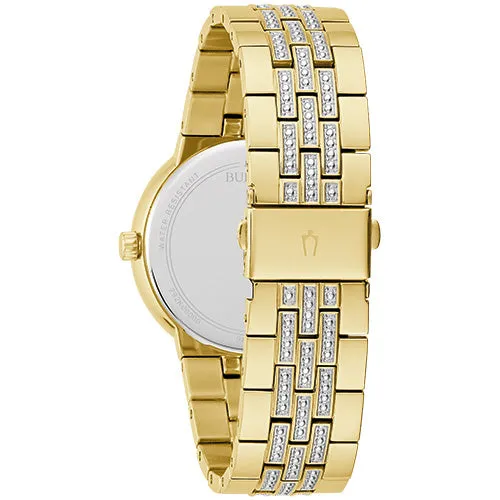 Bulova  Box Set Bul Crystal Mens Stainless Steel
