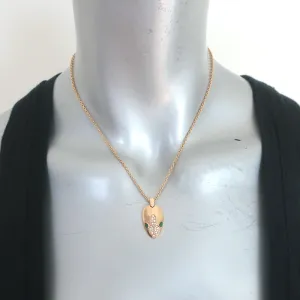 Bvlgari Serpenti Diamond and Malachite Necklace 18k Rose Gold