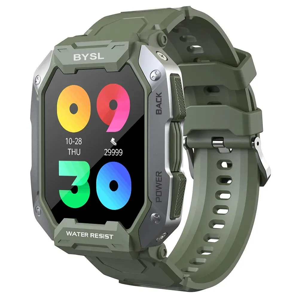 BYSL S20 Smartwatch Men 1.69 Inch HD Screen Bluetooth Call Sport Fitness 5ATM Waterproof Tracker Sleep Monitor Smart Watch