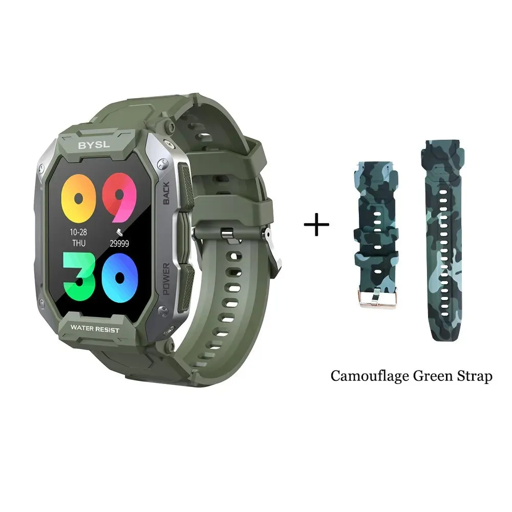 BYSL S20 Smartwatch Men 1.69 Inch HD Screen Bluetooth Call Sport Fitness 5ATM Waterproof Tracker Sleep Monitor Smart Watch