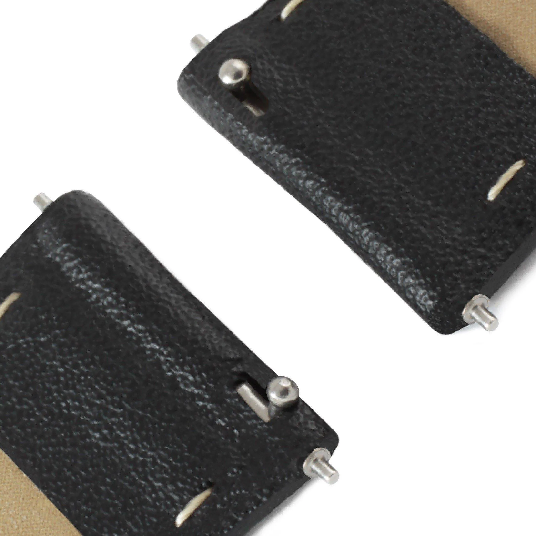 Cactus Leather Watch Strap - All Black