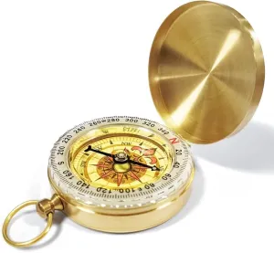 Camping Survival Compass for Hiking, Pocket Compass for Kids, Glow in The Dark Compass for Camping Hunting, Outdoor Military Navigation Tool