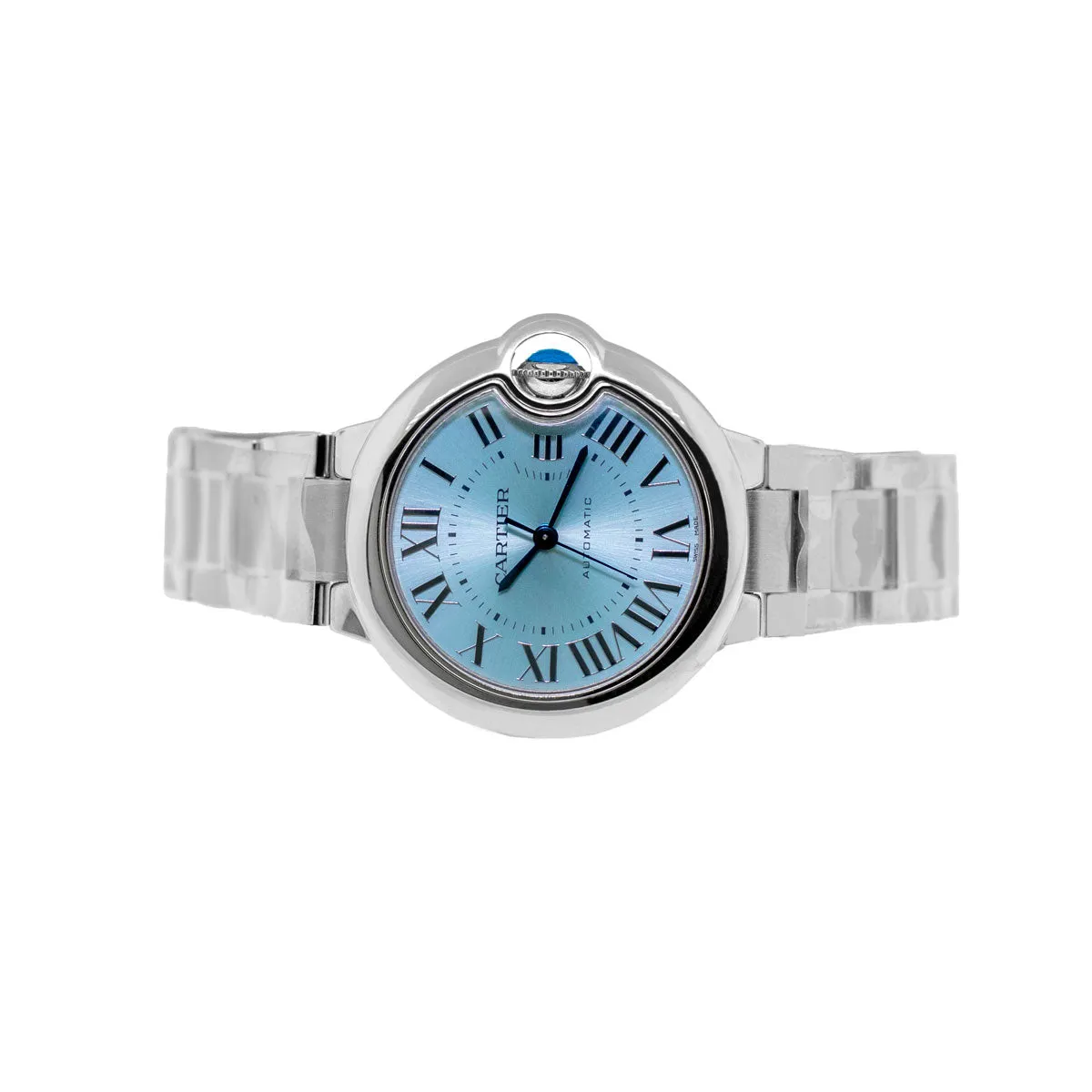 Cartier Ballon Bleu de Cartier 33mm Stainless Steel Ice Blue Roman Dial WSBB0062