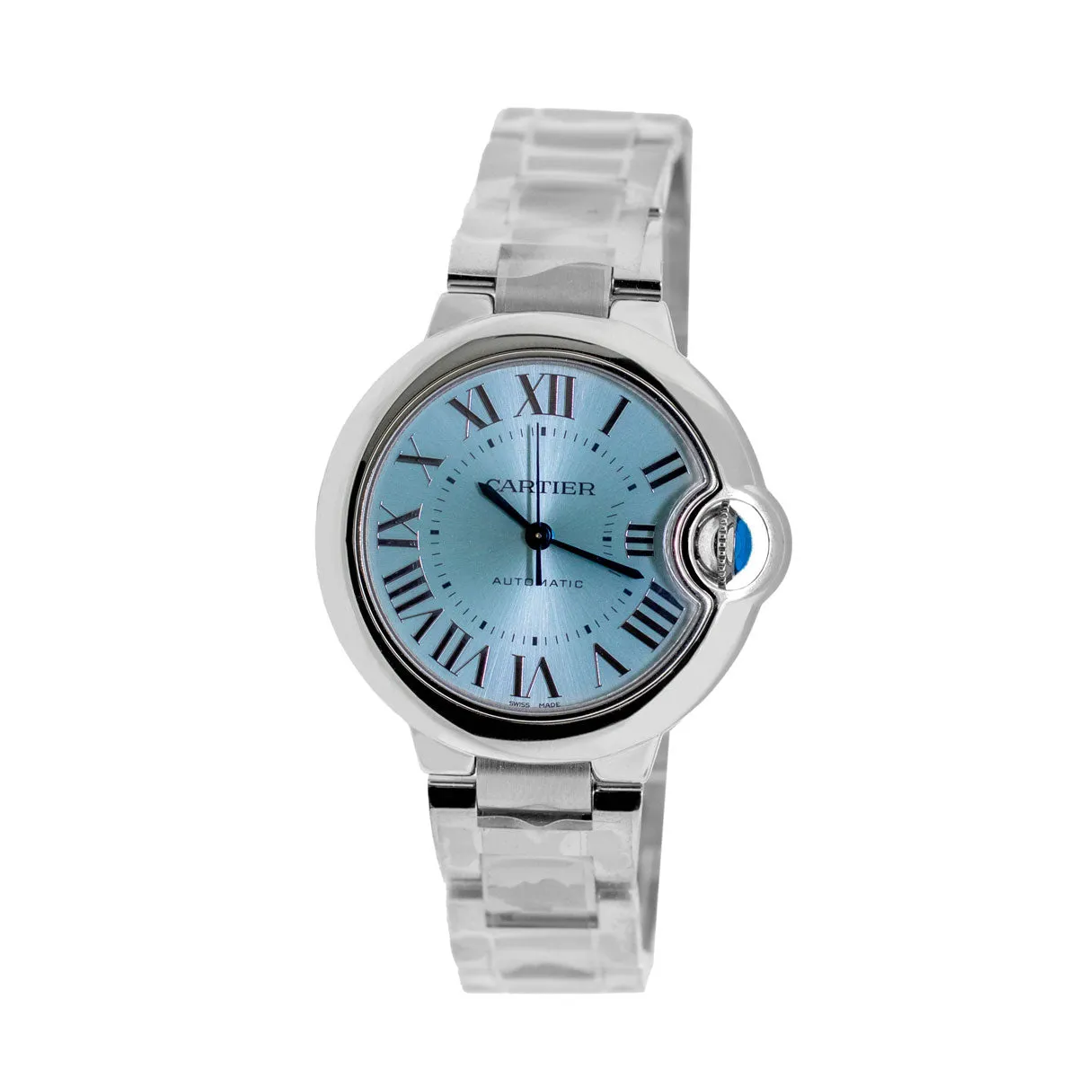 Cartier Ballon Bleu de Cartier 33mm Stainless Steel Ice Blue Roman Dial WSBB0062