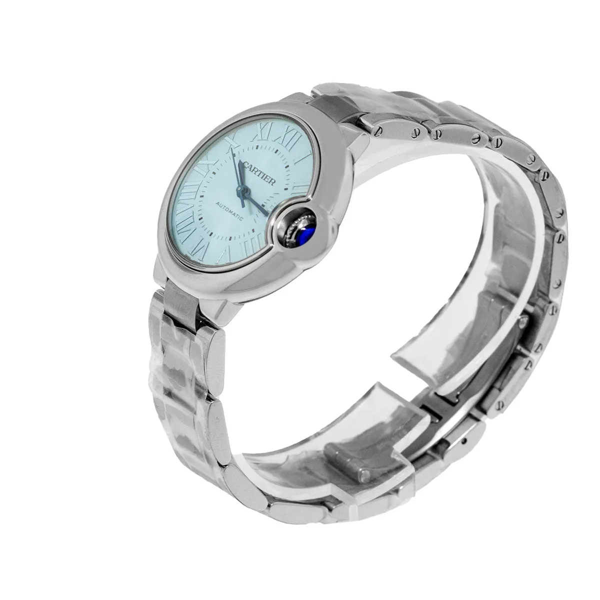 Cartier Ballon Bleu de Cartier 33mm Stainless Steel Ice Blue Roman Dial WSBB0062