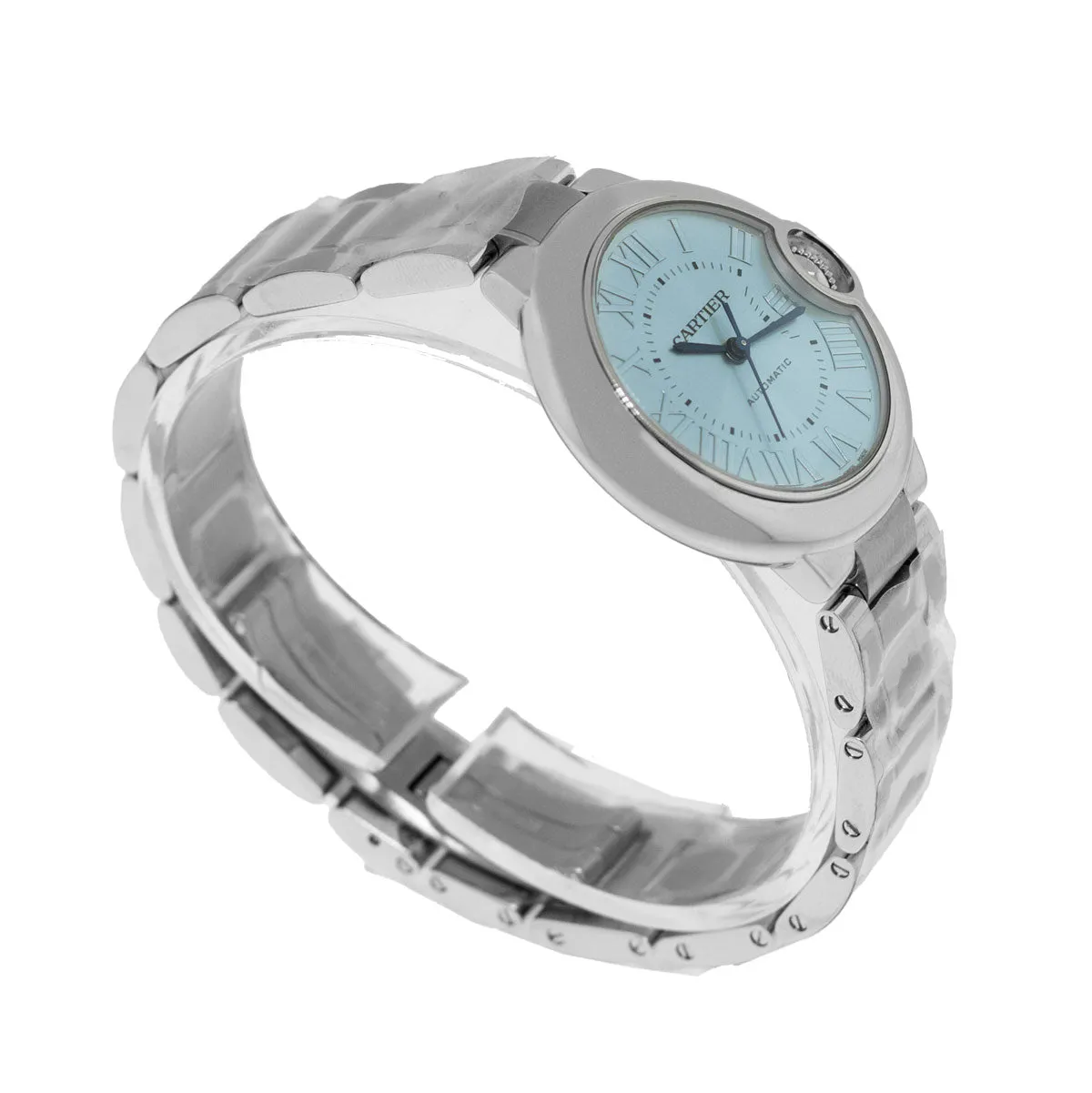 Cartier Ballon Bleu de Cartier 33mm Stainless Steel Ice Blue Roman Dial WSBB0062