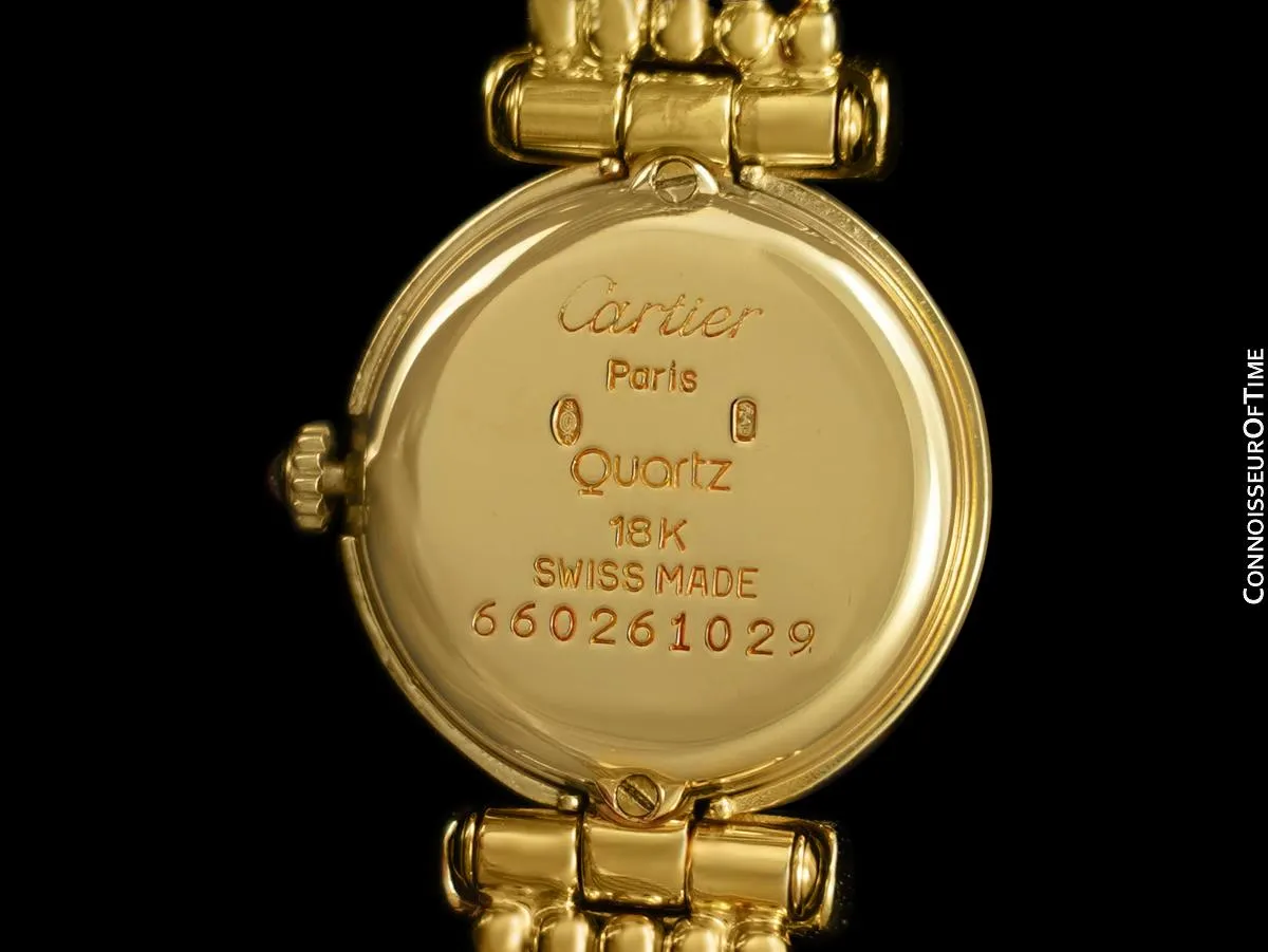Cartier Colisee (Rivoli) Ladies Bracelet Watch - 18K Gold & Cartier Factory Set Diamonds