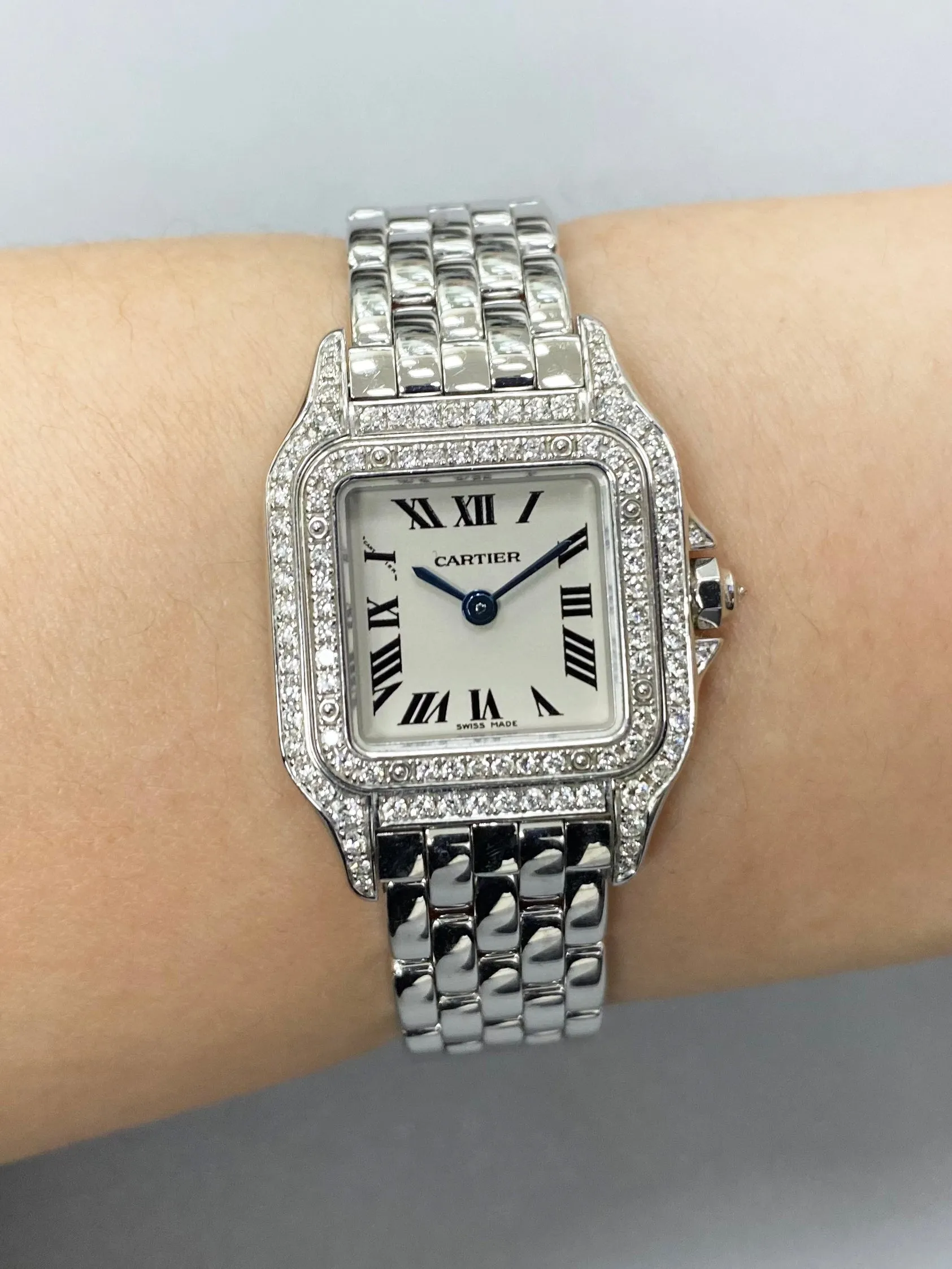 Cartier Panthere WF3118F3/1660 18K White Gold Watch Box Papers