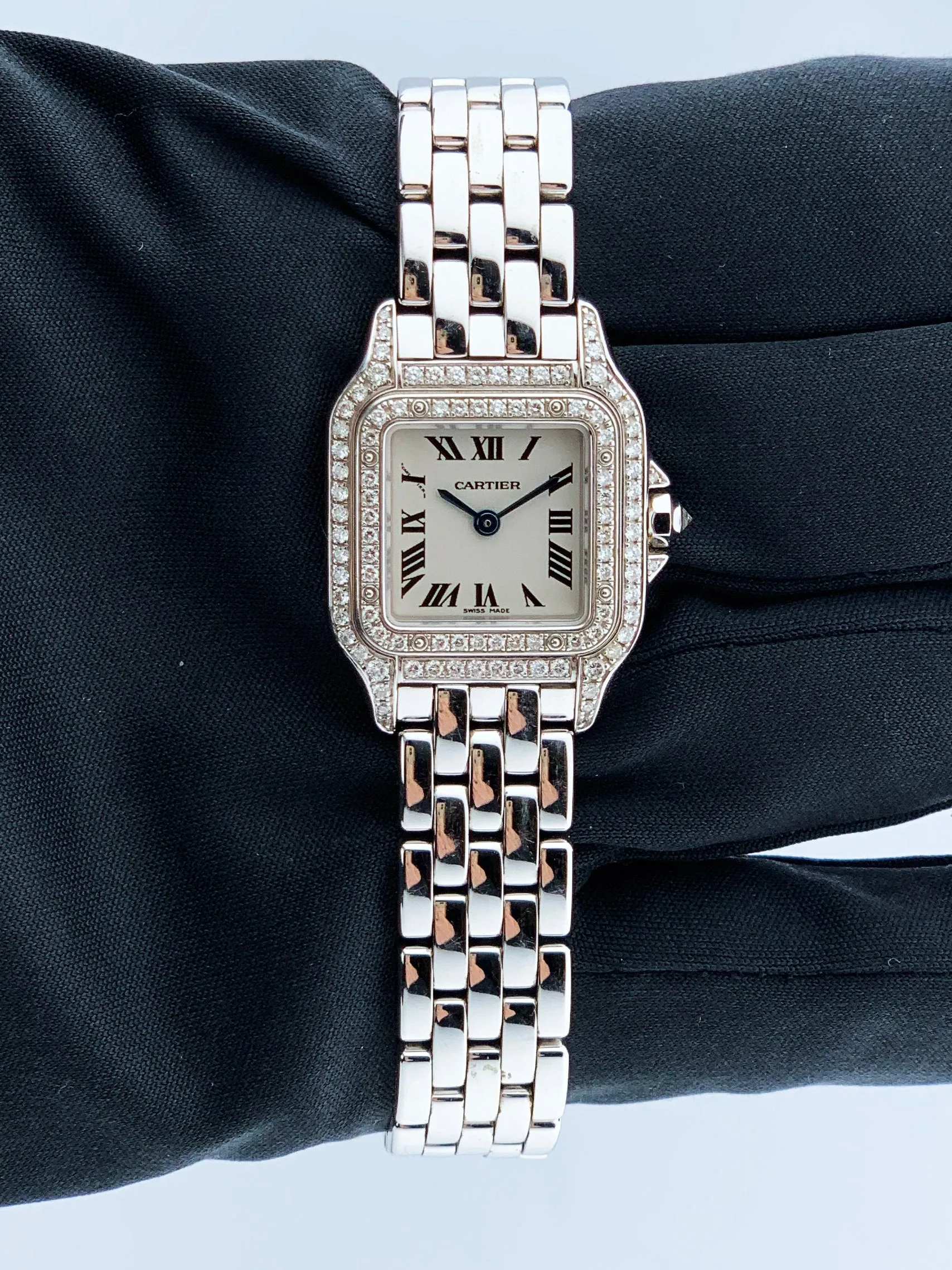 Cartier Panthere WF3118F3/1660 18K White Gold Watch Box Papers