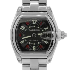 Cartier Roadster Automatic Roulette Black 36mm W62002V3 Stainless Watch 2510