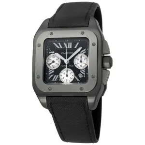 Cartier Santos 100 Carbon Titanium and Steel Extra Large Watch W2020005