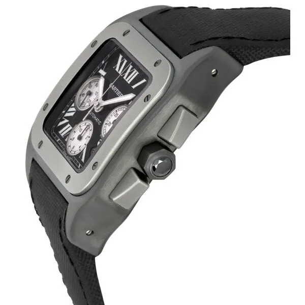 Cartier Santos 100 Carbon Titanium and Steel Extra Large Watch W2020005