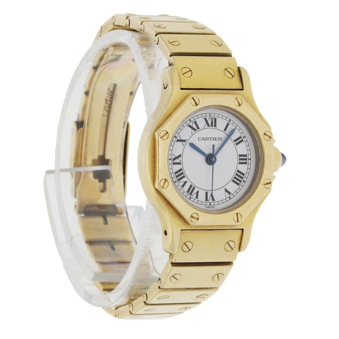 Cartier Santos 18k Yellow Gold Ladies Watch