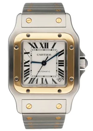 Cartier Santos 2823 18K Yellow Gold & Steel Mens Watch