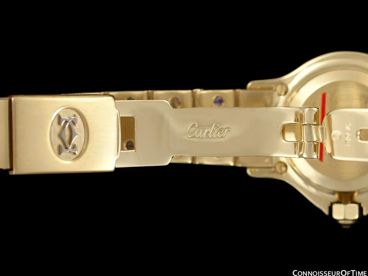 Cartier Santos Octagon Ladies Watch, Automatic Watch - 18K Gold & 1.5 Carats of Diamonds