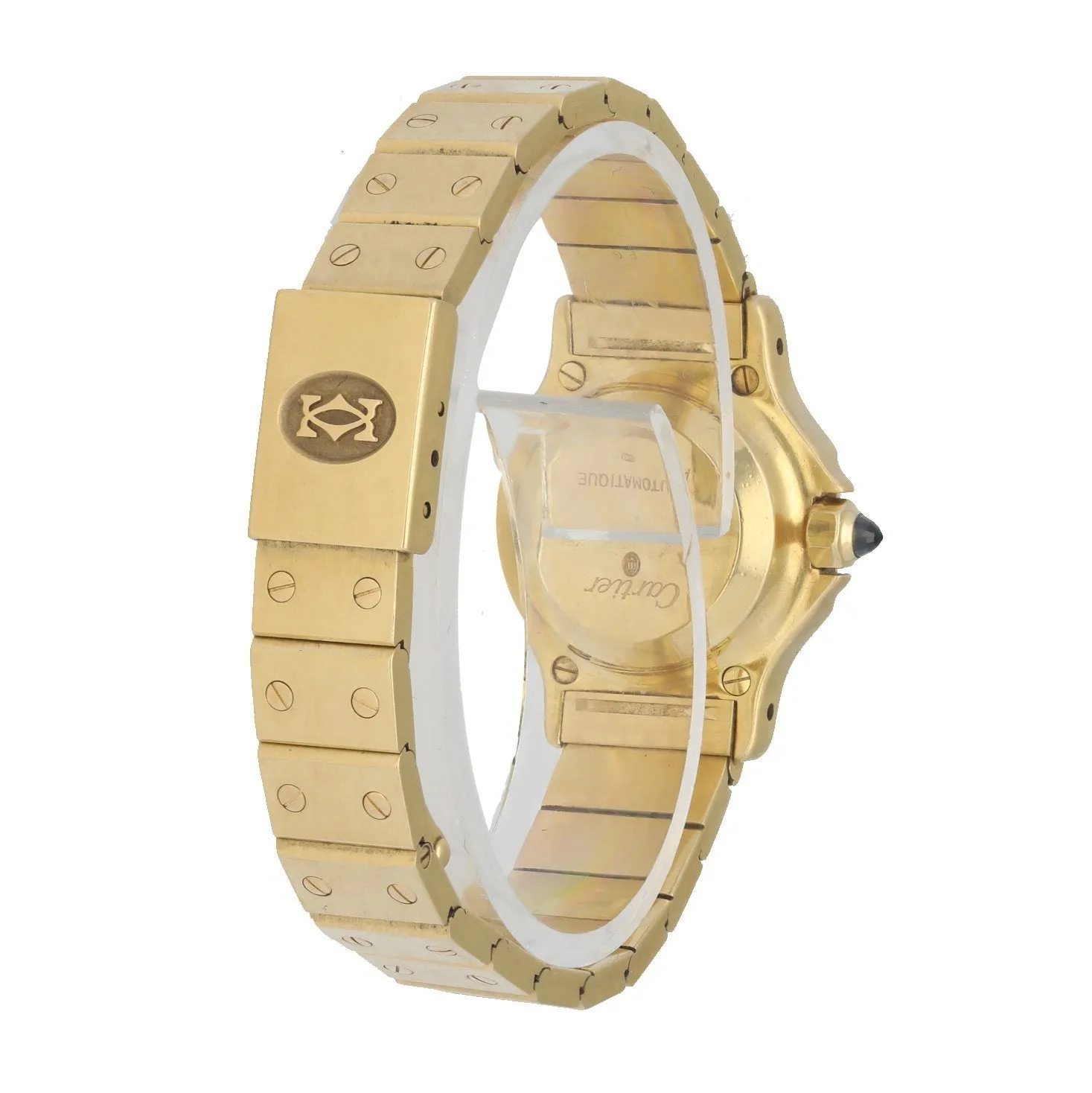 Cartier Santos Yellow Gold Ladies Watch