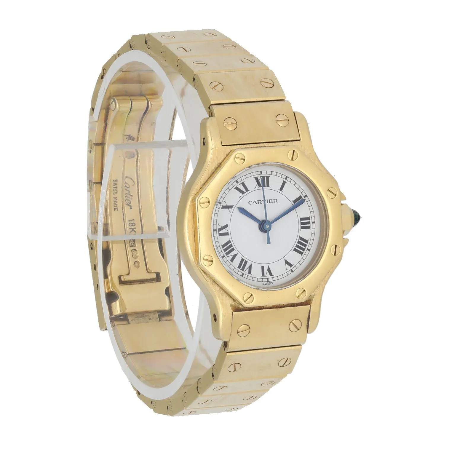 Cartier Santos Yellow Gold Ladies Watch