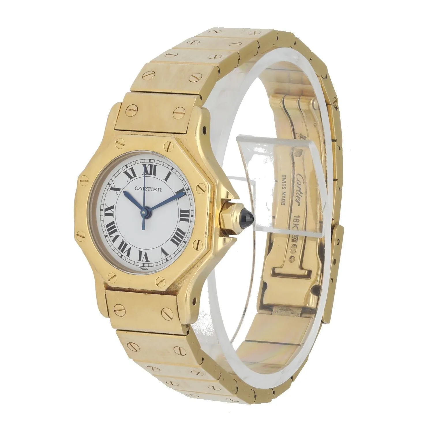 Cartier Santos Yellow Gold Ladies Watch