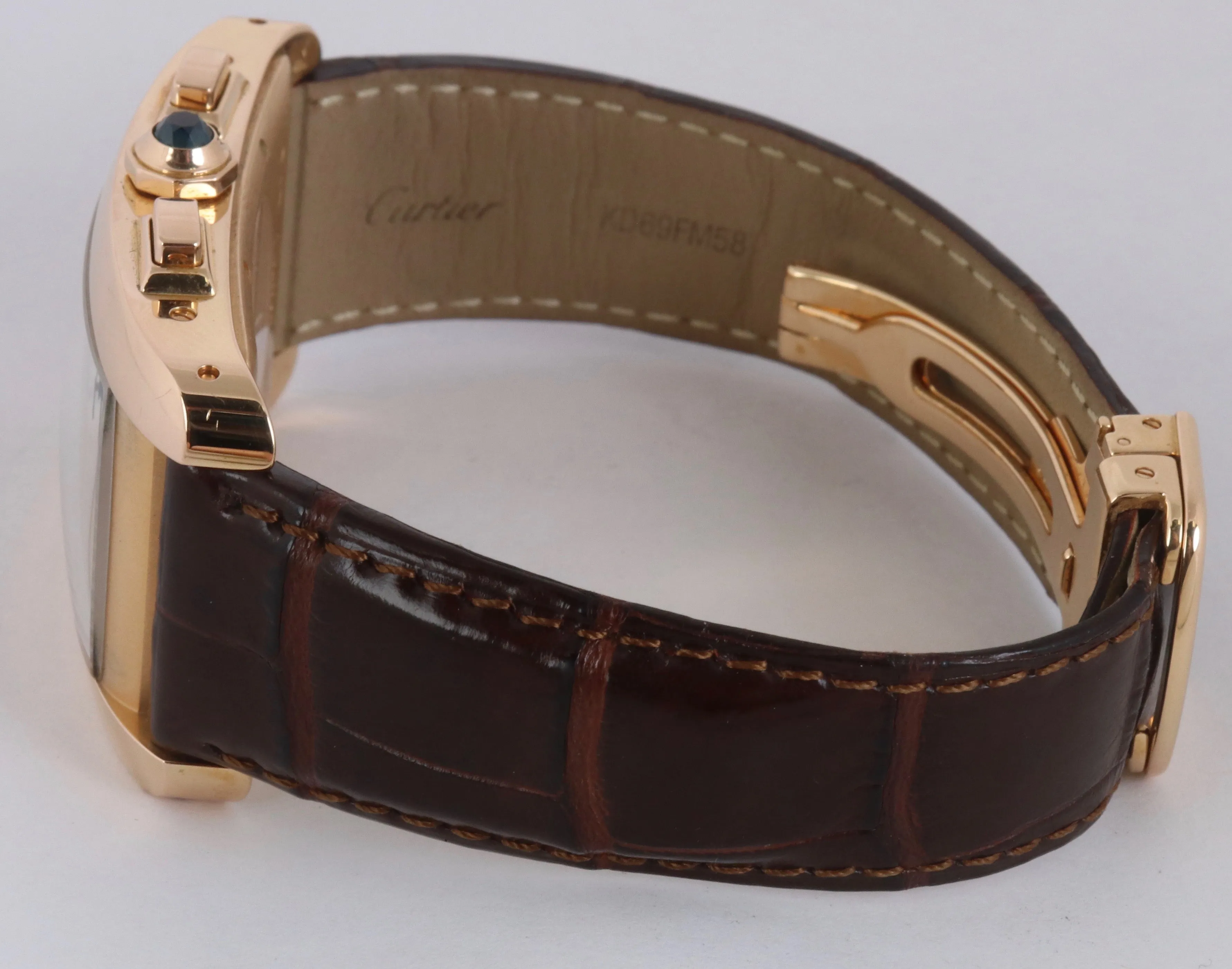 Cartier Tank Americaine XL Chronograph 18K Rose Gold Automatic 2893 W260935