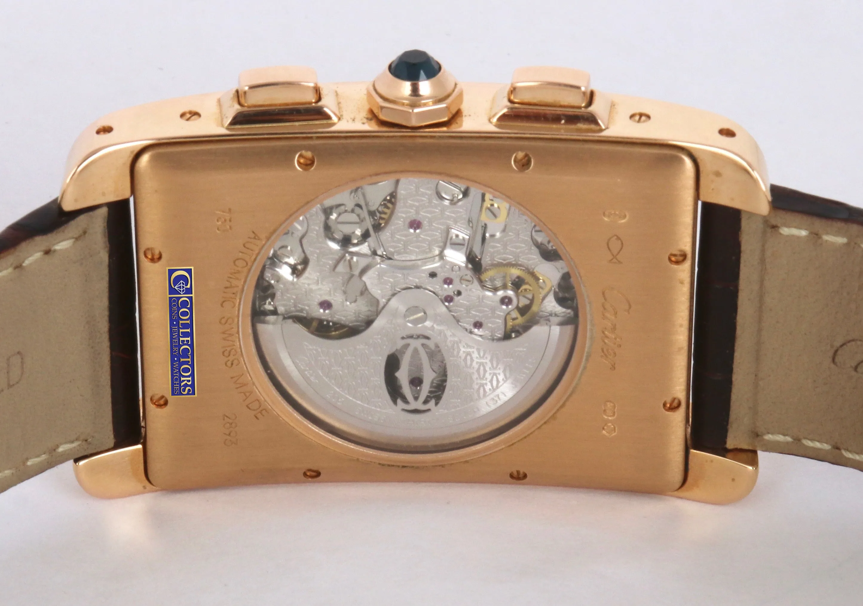 Cartier Tank Americaine XL Chronograph 18K Rose Gold Automatic 2893 W260935