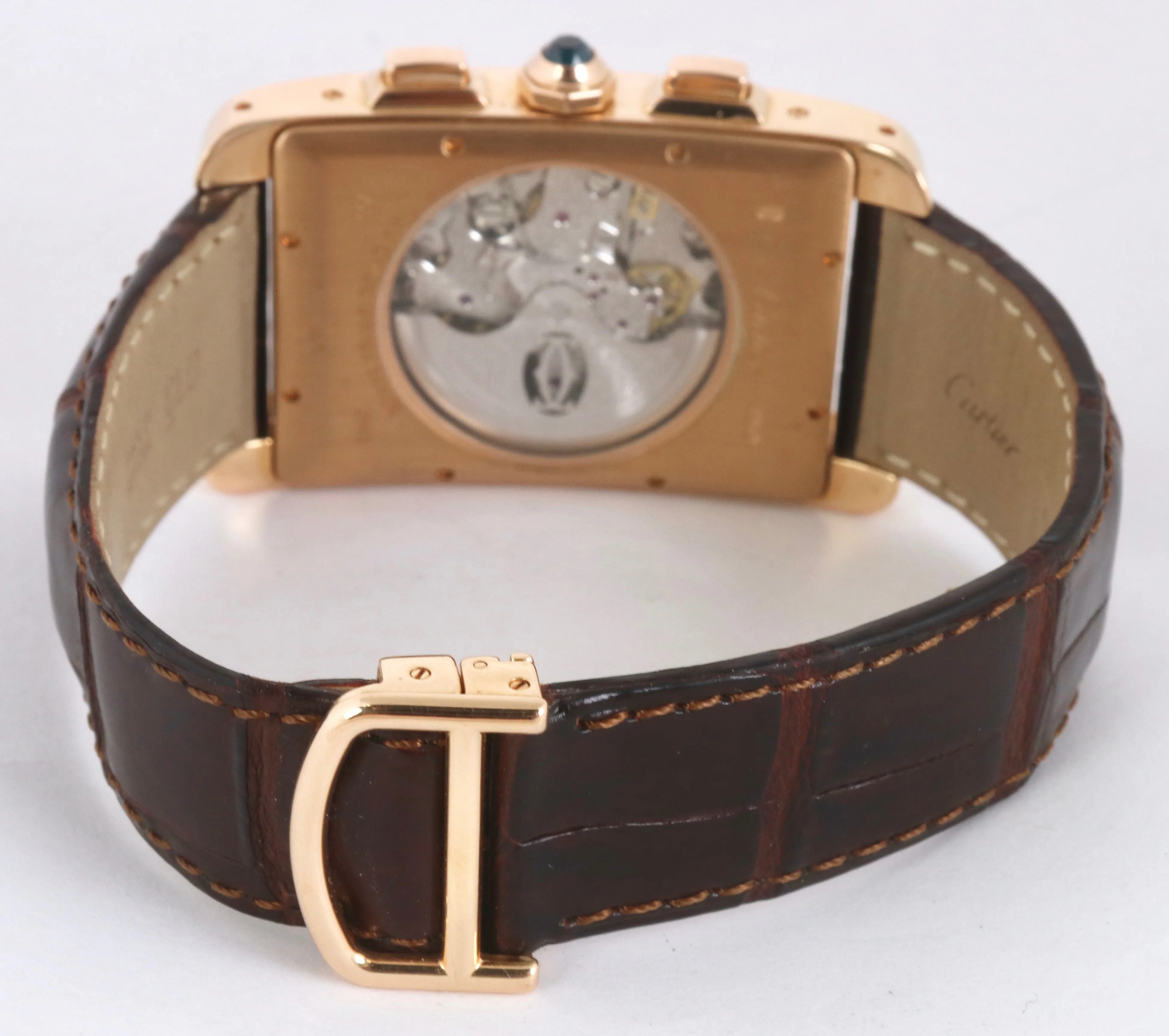 Cartier Tank Americaine XL Chronograph 18K Rose Gold Automatic 2893 W260935