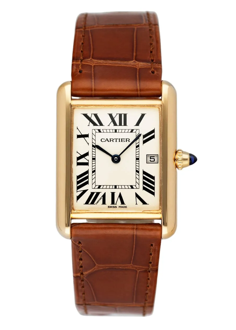 Cartier Tank Louis W1529756 18K Yellow Gold Mens Watch