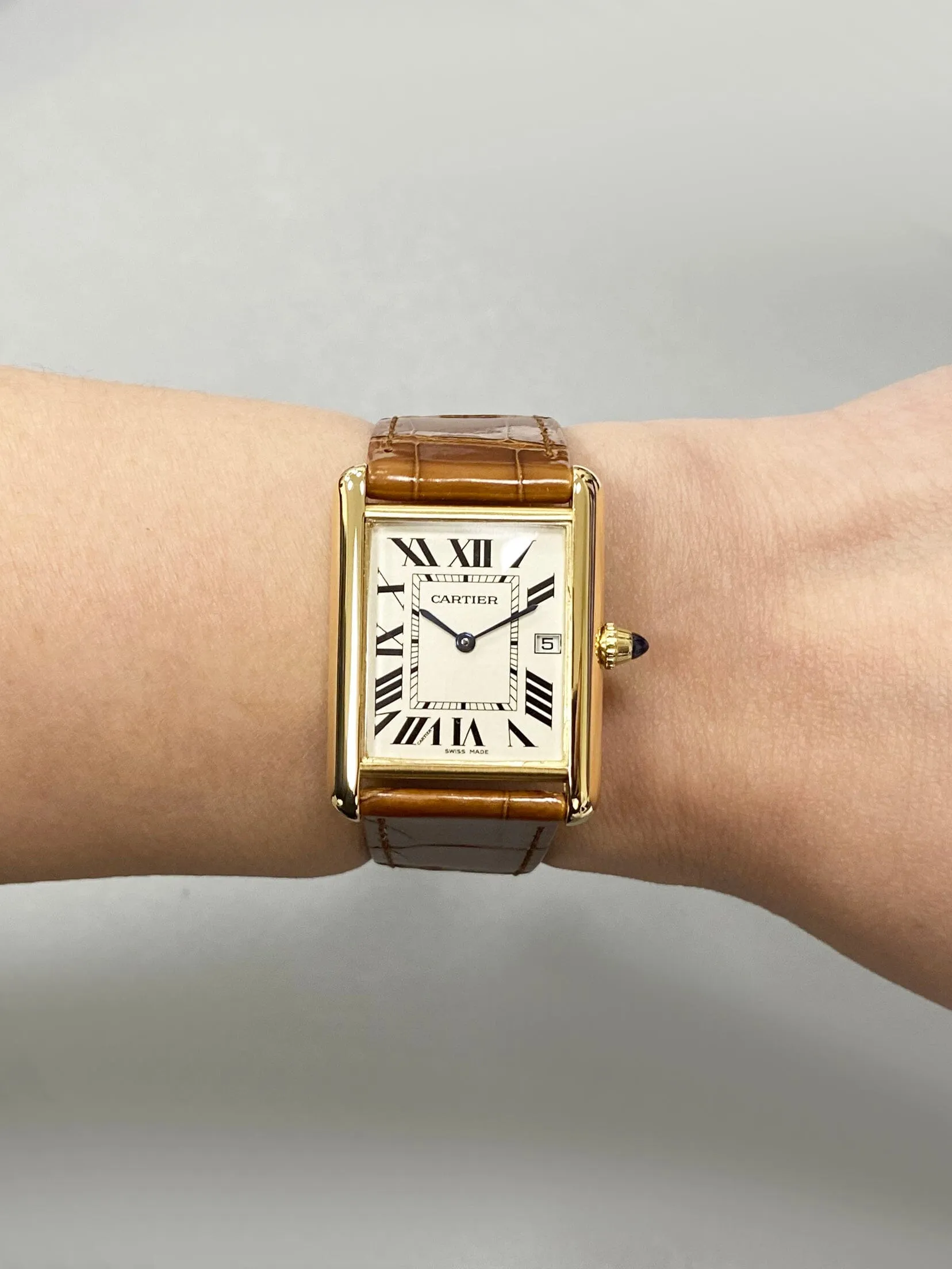 Cartier Tank Louis W1529756 18K Yellow Gold Mens Watch