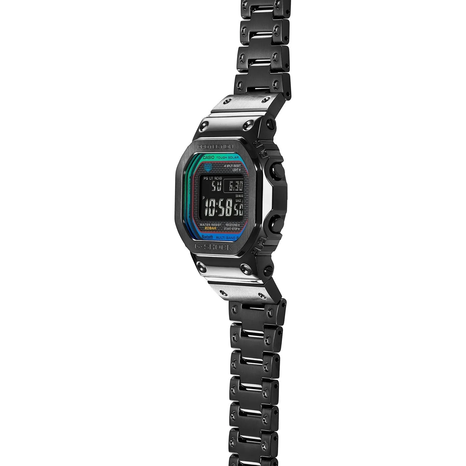Casio G-Shock 5000 Full Metal Black Blue Green GMWB5000BPC-1