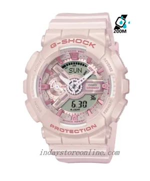 Casio G-Shock Women's Watch GMA-S110ST-4A Resin Band Mineral Glass Shock Resistant Magnetic Resistant