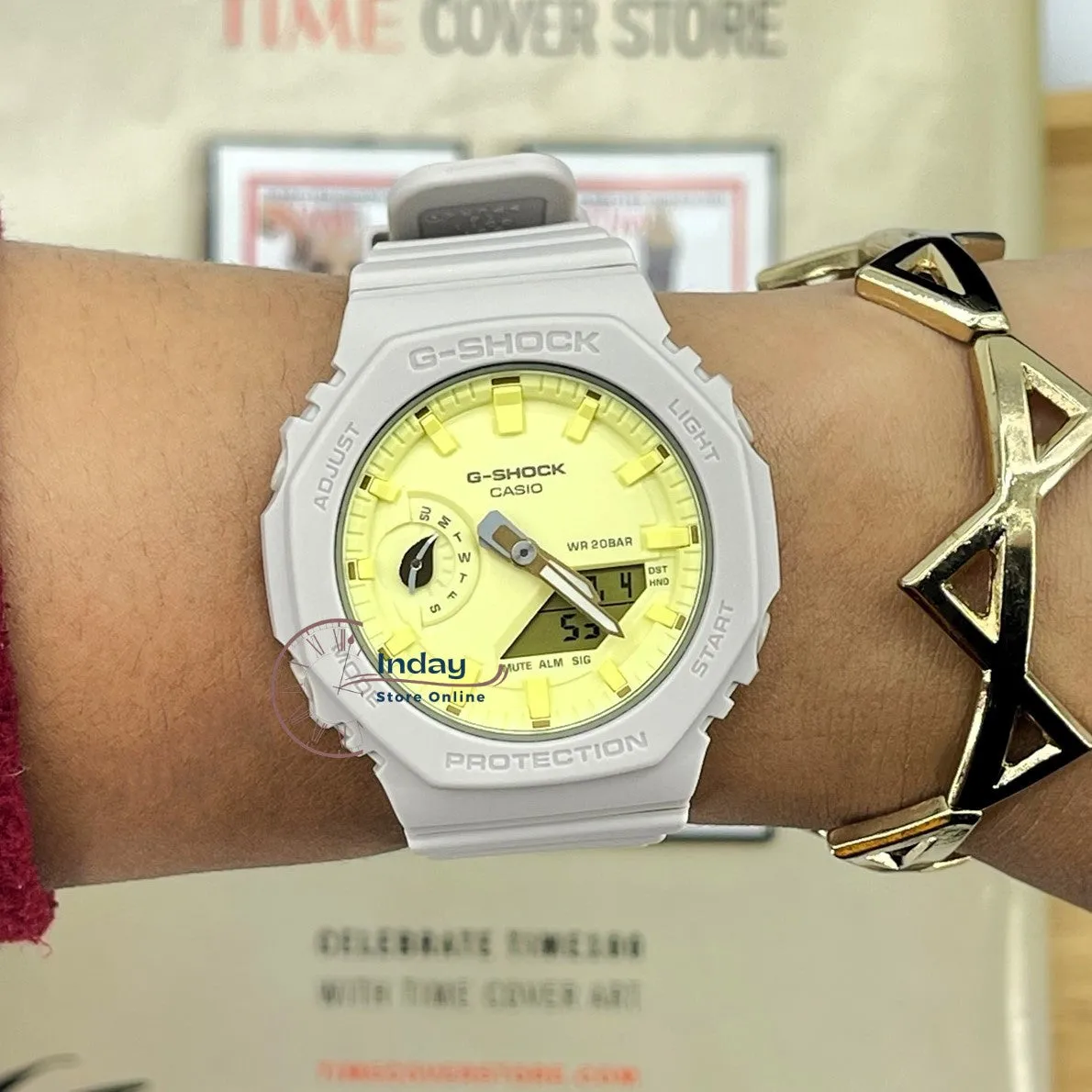 Casio G-Shock Women's Watch GMA-S2100NC-4A Analog-Digital New Arrival Shock Resistant Carbon Core Guard Structure