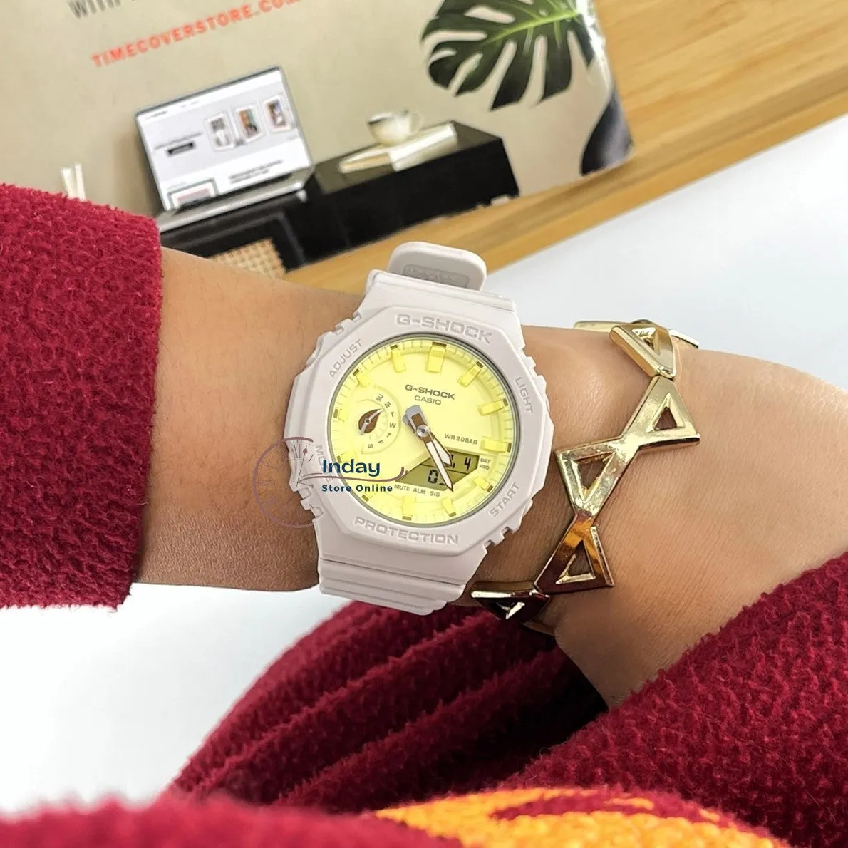 Casio G-Shock Women's Watch GMA-S2100NC-4A Analog-Digital New Arrival Shock Resistant Carbon Core Guard Structure