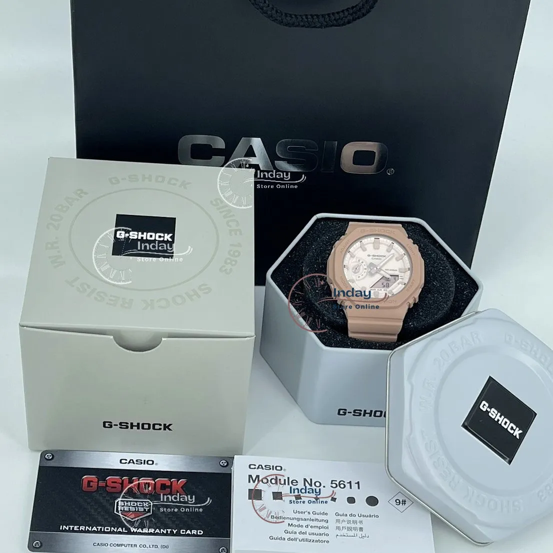 Casio G-Shock Women's Watch GMA-S2100NC-4A2 Analog-Digital New Arrival Shock Resistant Carbon Core Guard Structure
