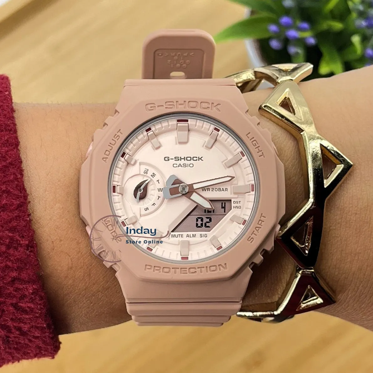 Casio G-Shock Women's Watch GMA-S2100NC-4A2 Analog-Digital New Arrival Shock Resistant Carbon Core Guard Structure