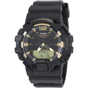 Casio Illuminator Black Silicone Strap Strap Black Dial Quartz Watch for Gents - HDC-700-9AVDF(AG)