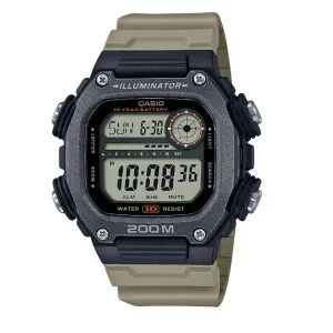 Casio Illuminator Grey Silicone Strap Grey Dial Quartz Watch for Gents - DW-291HX-5AVDF