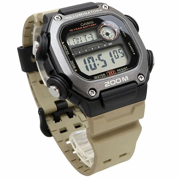 Casio Illuminator Grey Silicone Strap Grey Dial Quartz Watch for Gents - DW-291HX-5AVDF