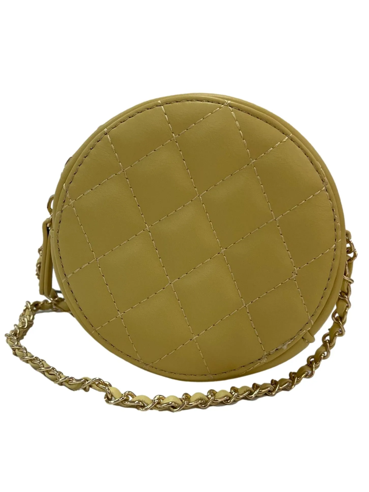 Chain Strap Circle Mini Bag - Yellow