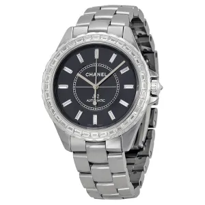 Chanel J12 Automatic Black Dial Grey Titanium Ceramic Unisex Watch H3155
