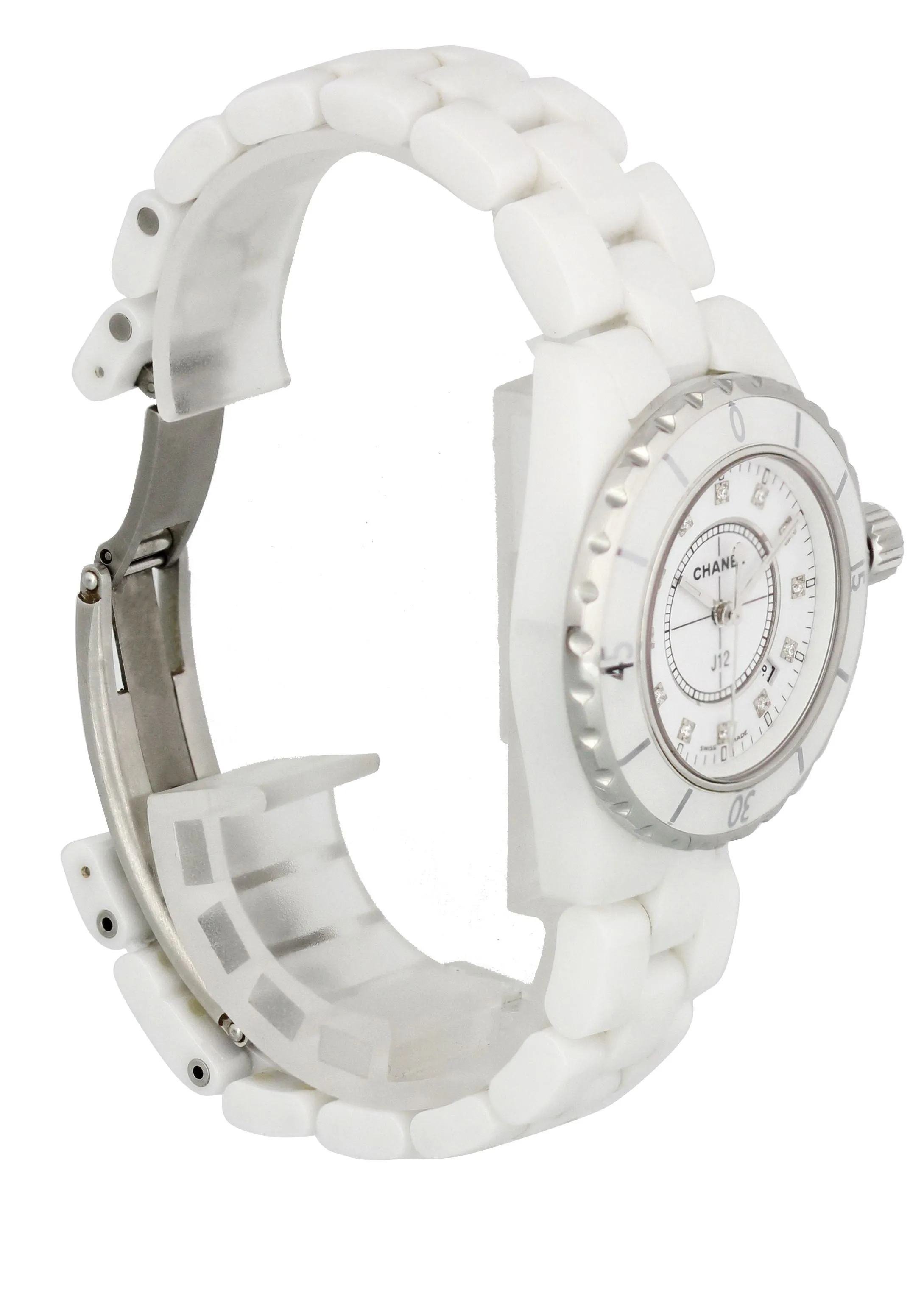 Chanel J12 H0968 Diamond Dial Ceramic Ladies Watch
