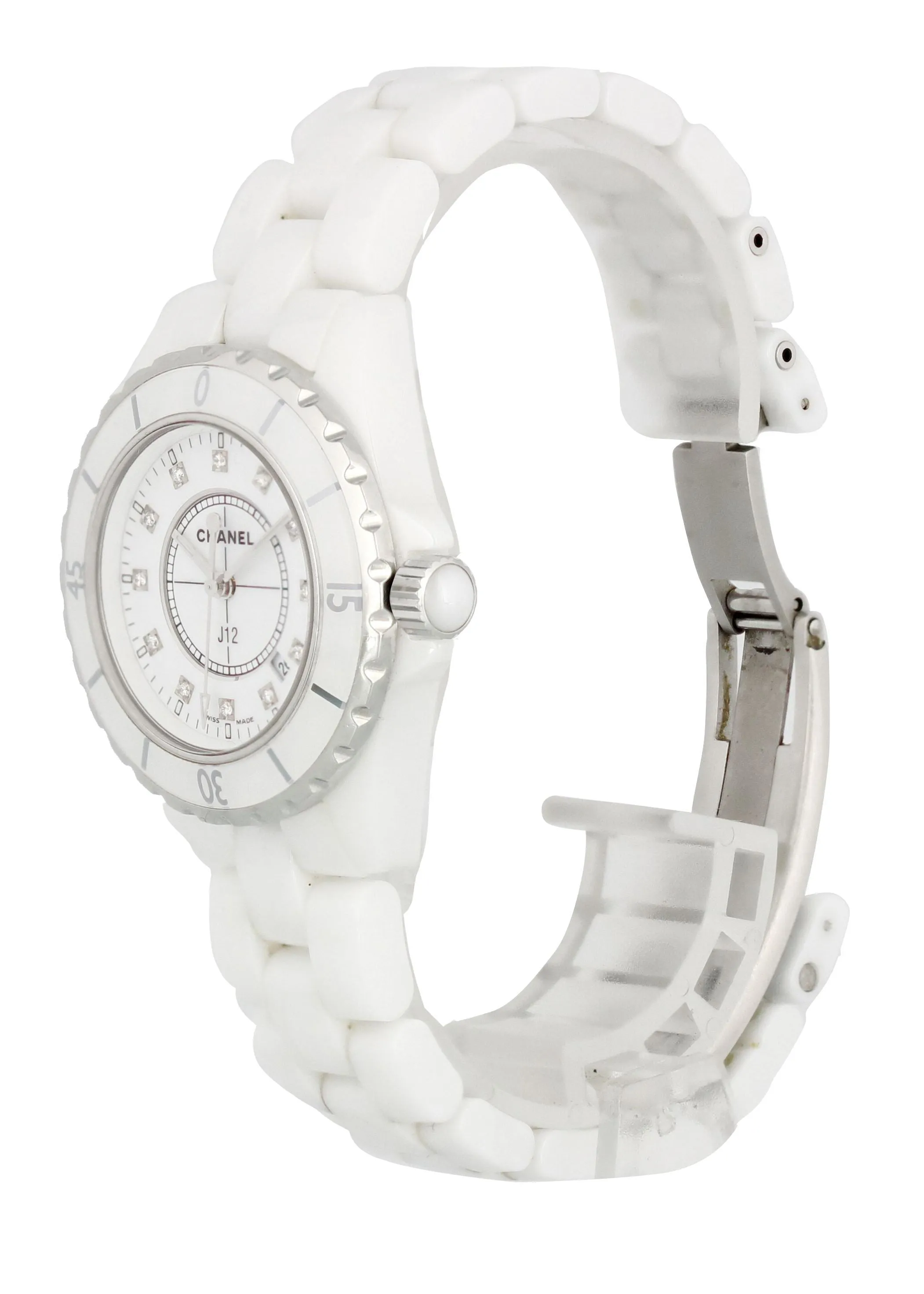 Chanel J12 H0968 Diamond Dial Ceramic Ladies Watch