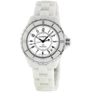 Chanel J12 White Automatic White Dial White Ceramic Watch H0970