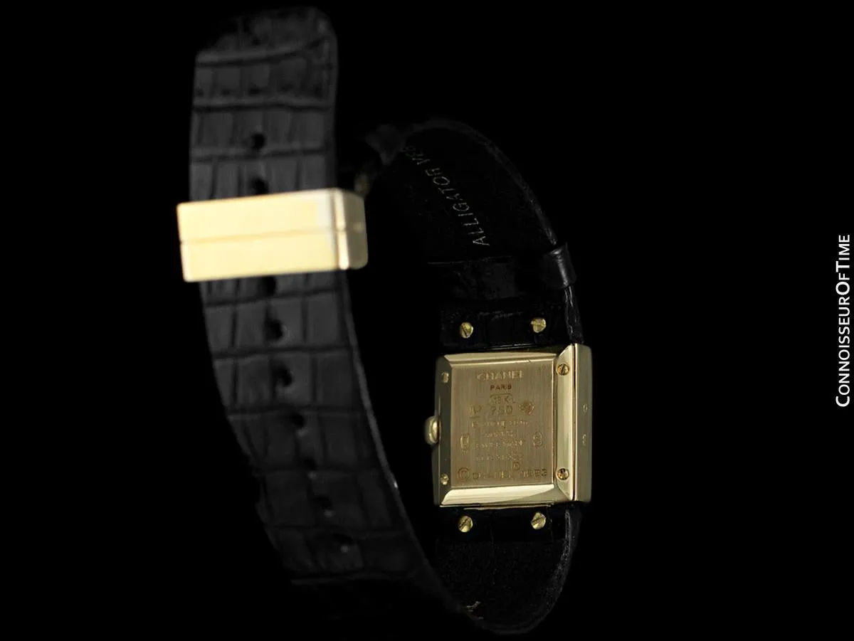 Chanel Matelasse Ladies Square Watch - 18K Gold
