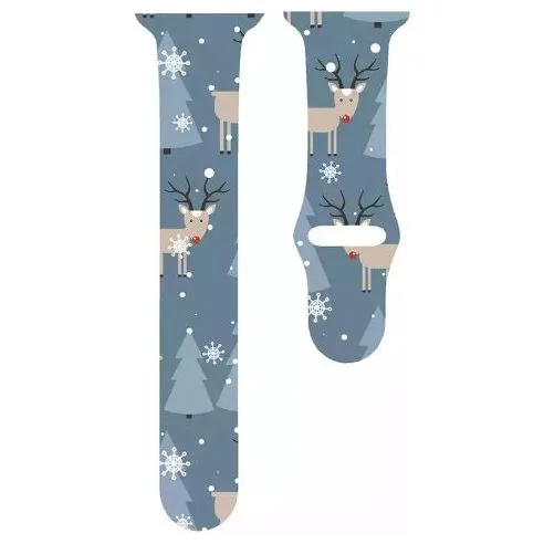 Christmas Reindeer, Candy Cane, Santa, Snowman Silicone Smart Watch Bands.