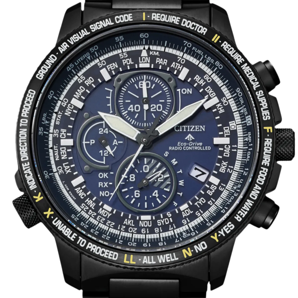 Citizen AT8195-85L AT8195 AT8195-85 Promaster Sky Titanium Radio Controlled Mens Watch