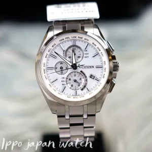 CITIZEN ATTESA Eco-Drive AT8040-57A Solar Titanium Chronograph White Dial Watch