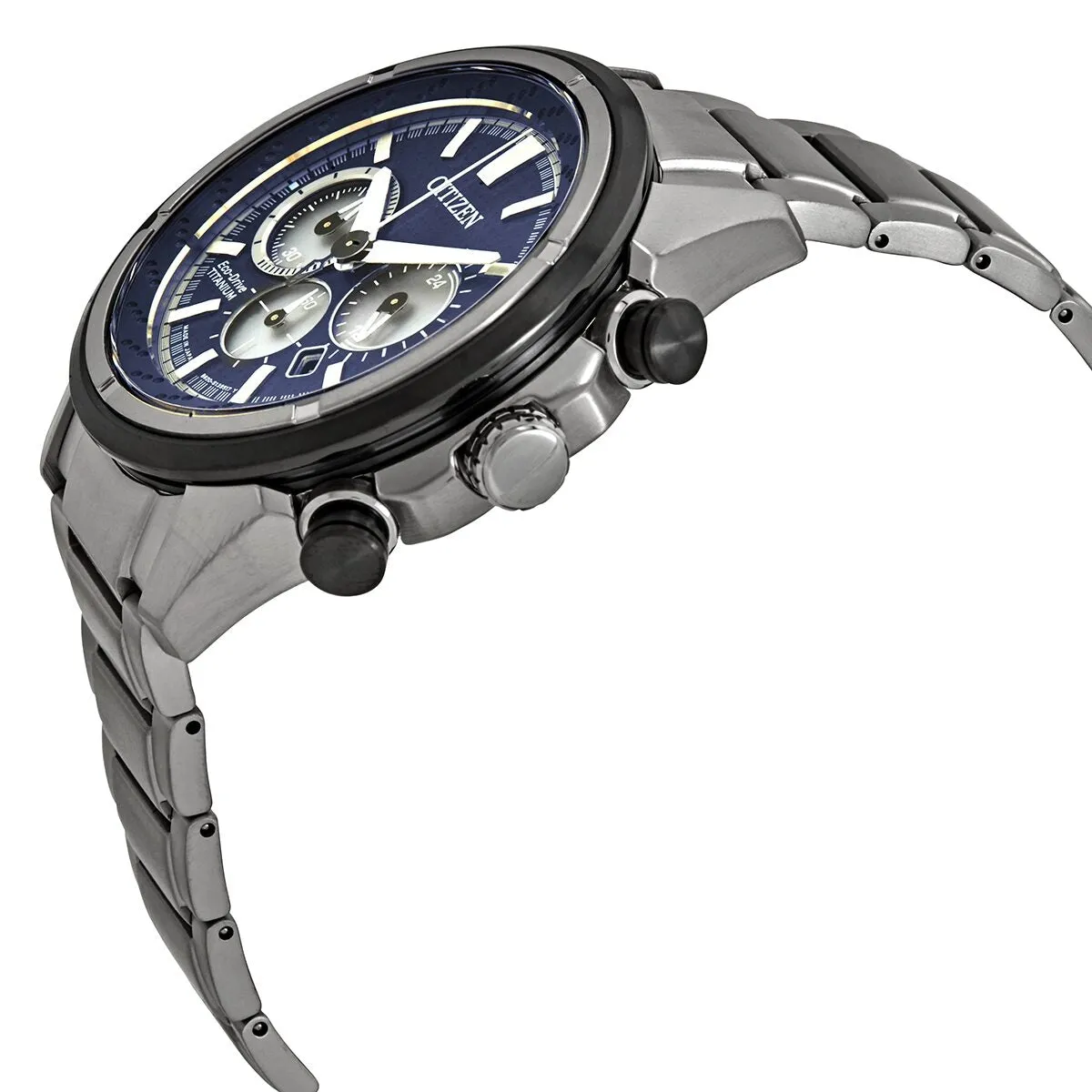 Citizen Blue Dial Eco-Drive Super Titanium Chronograph Watch CA4241-55L