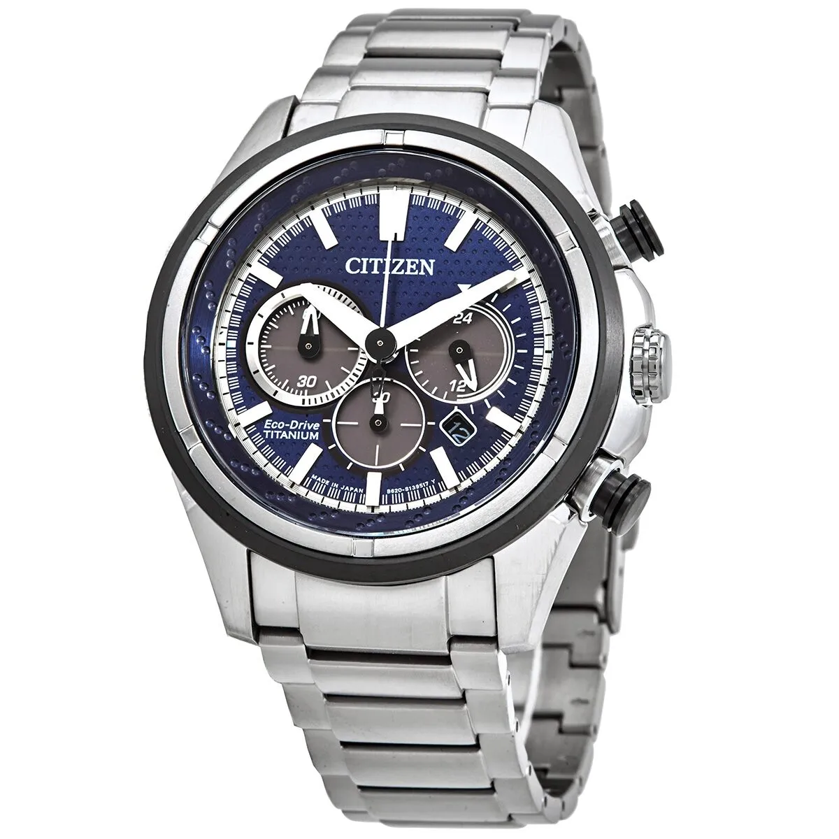 Citizen Blue Dial Eco-Drive Super Titanium Chronograph Watch CA4241-55L
